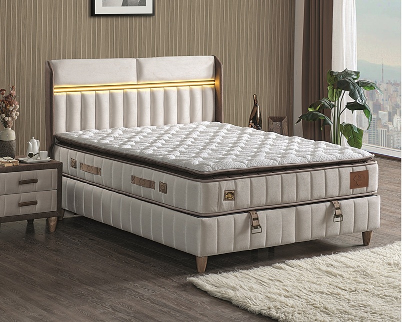 Rose – Saltea Premium cu topper - 30 cm, arcuri Hercules - imagine 2