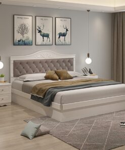 Pat Bello 160x200 cu tablie tapitata + spatiu depozitare