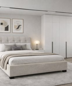 Alternative view of Pat tapitat Monaco 160x200, Gri– Eleganță premium și confort modern