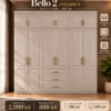 Dulap Bello 2 - 6 usi casmir - integral MDF - Clasic, elegant, cu preț imbatabil